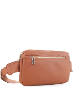 Leather Fanny Packs FC-19515 BROWN